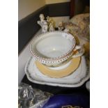 Ashette, 2 Plates & Chamber Pot, Novelty Tea Pot & Cherub Figure