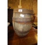 Small wooden barrel