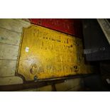 Cast Iron Crane Sign - Herbert Morris Ltd