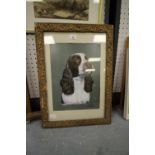 Brian Husfield (?) - Spaniel print and 2 others