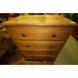 Oak 4 drawer chest