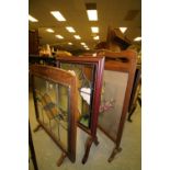 2 Stained Glass Fire Screens & Other