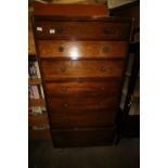 Oak sectional chest of drawers