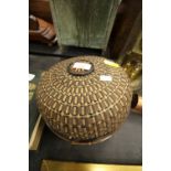 Ornamental wicker handbag