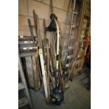 Quantity of tools inc petrol strimmer