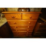 Modern pine chest of drawers