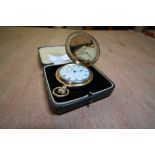 9ct Gold Full Hunter Pocket Watch (113g total) - engraved Chief Inspector H J Smith Breham Sub