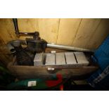 Wooden Box including aluminium drawers & pump