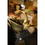 Brass Coal Bucket & Accessories