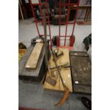 Joiners tool box with mixed tools etc.