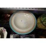 Royal Worcester cobalt/blue Victorian desert bowls & Royal Doulton plates, same colour ways &