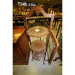 Carved Oak Cake Stand