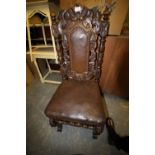 Carved Oak Chair