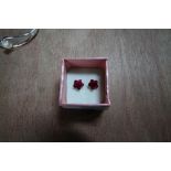 Pair of Pink Swarovski Floral Earrings