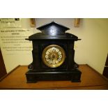 Victorian slate mantel clock