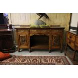 Victorian pollard oak sideboard of Aesthetic / Arts & Crafts design, 183cm wide x 64cm deep x