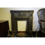 Victorian cast iron fire surround, 97cm x 109cm