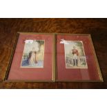 Pair 19th Century Baxter colour prints - Queen Victoria and Prince Albert, each 14.5cm x 9.5cm, in