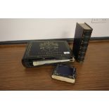 Fine early 20th Century gilt tooled blue leather photograph album, a smaller ditto and a similarly