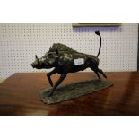 Margot Dent (nee Pigot), bronze sculpture of a Warthog, 24cm high, signed, No. 2 of 5. Note: A