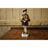 Dresden porcelain figure - 'Ulster King of Arms, 26cm high (a.f.)