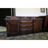 18th Century panelled oak dresser 182cm wide x 45cm deep x 88cm high