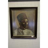 Ariana Campbell, oil painting, portrait of the Campbell's Indian servant, 51cm x 31cm, unsigned,