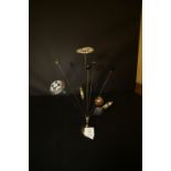 Vintage hat pin stand with pins