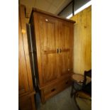 Double hardwood wardrobe