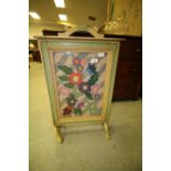 Fire screen with applique and felt panel