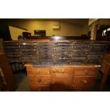 Typesetters Cabinet with 42 Trays