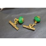 Jade cufflinks