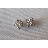 9ct diamond Solitaire Earrings 0.60cts diamonds