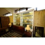 Large 19th century White Painted and mirrored display case, with sliding glass doors