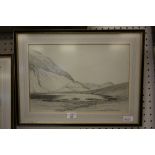 William Heaton Cooper, Pencil Sketch - High Nook Tarn and Original of Illustration in "Tarns of