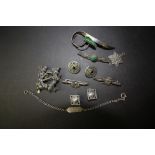 Quantity of silver jewellery including Macintosh style earrings