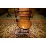 Small oak circular coffee table