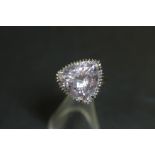 9ct Kunzite & diamond Cocktail Ring