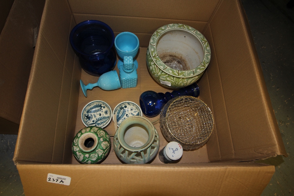 Three Casa Pupo glass items and quantity of china and glass items