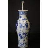 Chinese porcelain blue and white lamp (converted)