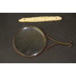 19th Century bone penknife and a magnifying glass