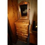 Pair of pine bedside cupboards