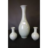 Three Celadon vases