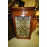 George III Mahogany Corner Cabinet, later inlaid