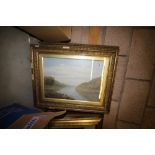 Pair of amateur gilt framed oils of local scenes