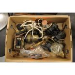 Box of miscellaneous sundries including opera glasses