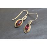 Silver and garnet JFD earrings