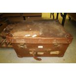 Vintage suitcase with old railway tickets dated 16th June 1944
