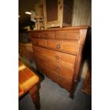 Victorian Oak Chest of drawers with twisted columns