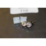 2 pairs of Swarovski stud earrings